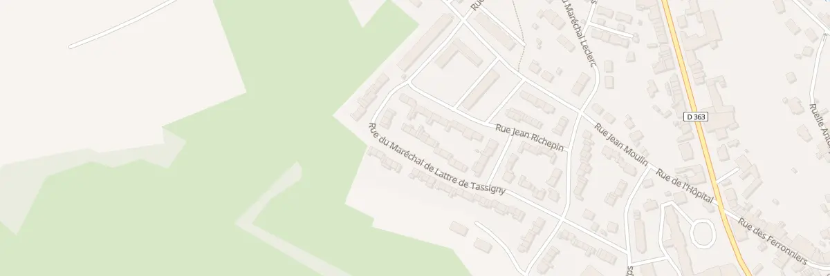 Plan du 18 Rue Mal de Lattre de Tassigny à Hirson