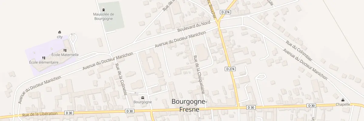 Plan du 10 Rue de la Choquelaine à Bourgogne-Fresne
