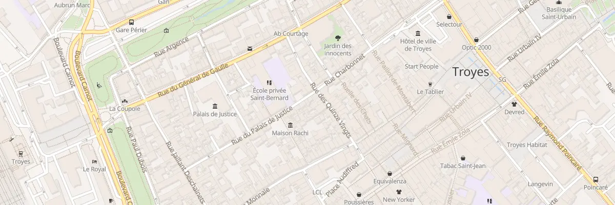 Plan du 1T Rue du Palais de Justice à Troyes