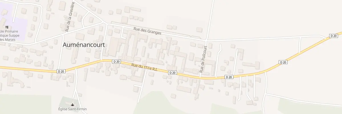 Plan du 20 Rue du 151eme Ri à Auménancourt