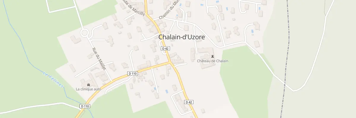 Plan du 1 Mte de l’Église à Chalain-d’Uzore