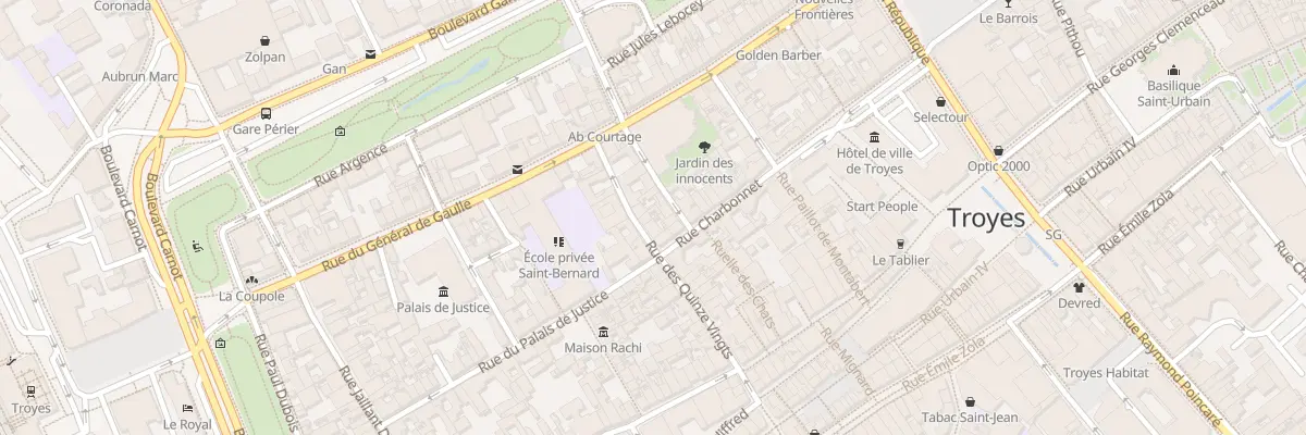 Plan du 9 Rue des Quinze Vingts à Troyes