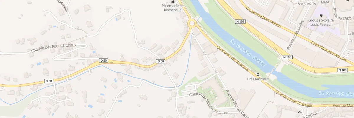 Plan du 83 Rte de St Jean du Pin à Alès