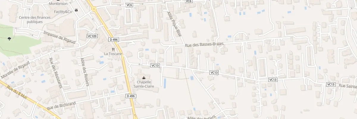 Plan du 11B Rue Sainte-Claire à Montbrison
