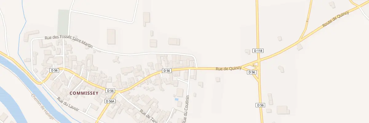 Plan du 23 Rue Haute A Commissey à Tanlay