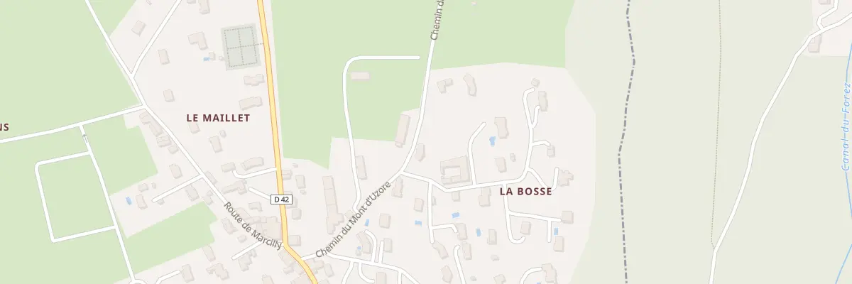 Plan du 1 Che de la Bosse à Chalain-d’Uzore