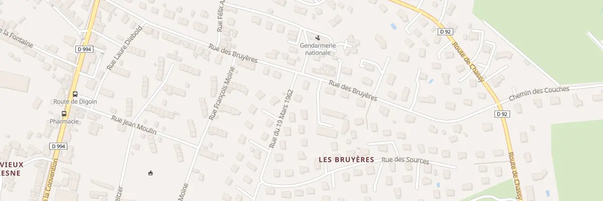 Plan du 1 Rue du 19 Mars 1962 à Gueugnon