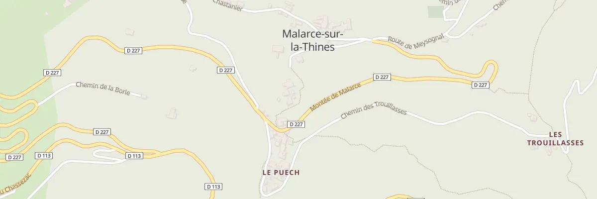Plan du 112 Che de la Combe à Malarce-sur-la-Thines