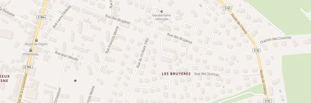 Plan du 3 Rue du 19 Mars 1962 à Gueugnon