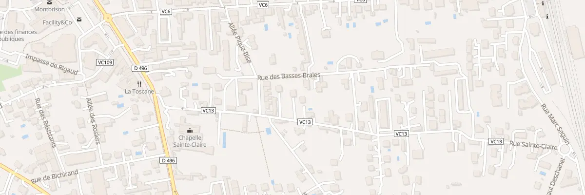Plan du 19 Rue Sainte-Claire à Montbrison
