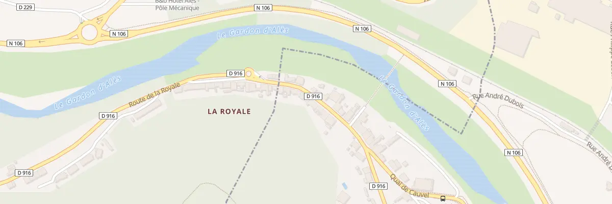 Plan du 819 Rte de la Royale à Alès