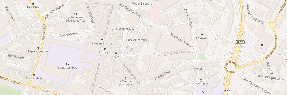Plan du 4 Pl de Verdun à Roanne