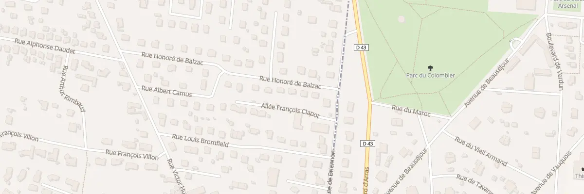 Plan du 7 Rue Honoré de Balzac à Mably