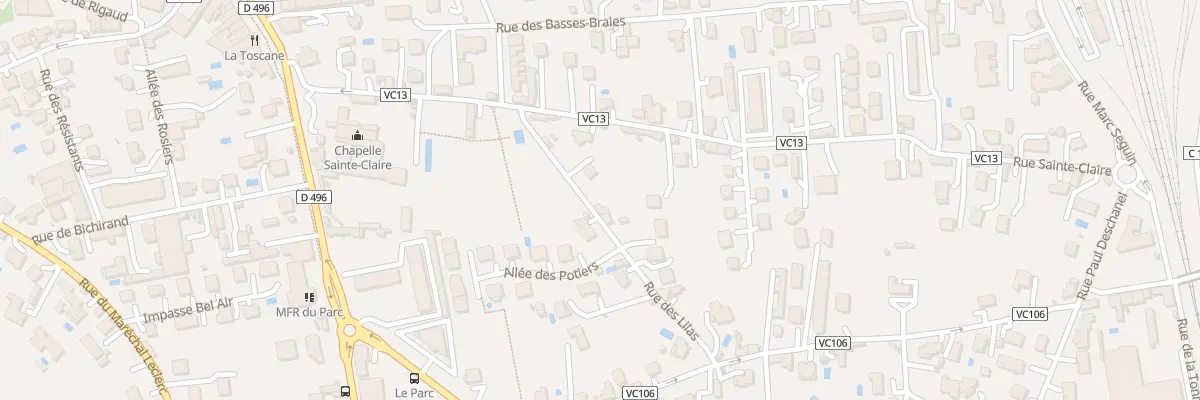 Plan du 9 Rue des Lilas à Montbrison