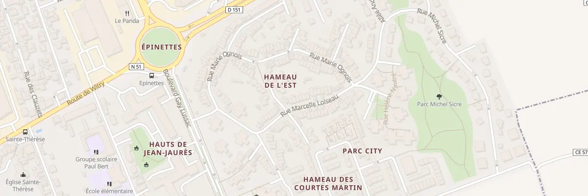 Plan du 17 Rue Marcelle Loiseau à Reims