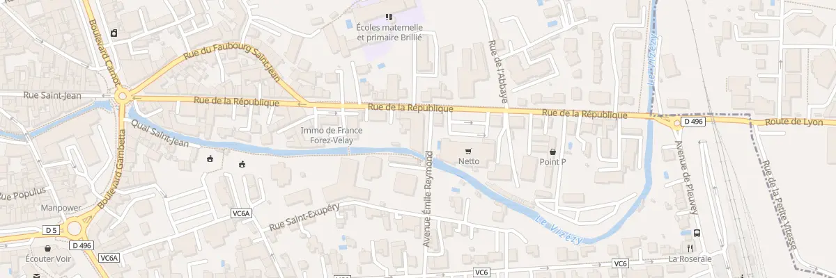 Plan du 2B Av Émile Reymond à Montbrison