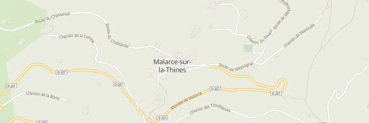 Plan du 64 Rte du Chastanier à Malarce-sur-la-Thines