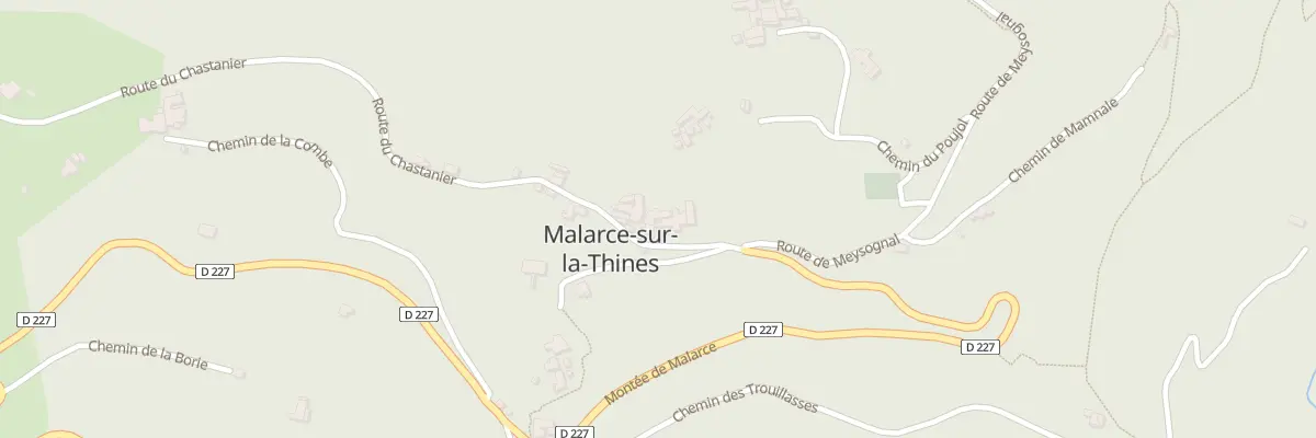 Plan du 5030B Malarce à Malarce-sur-la-Thines