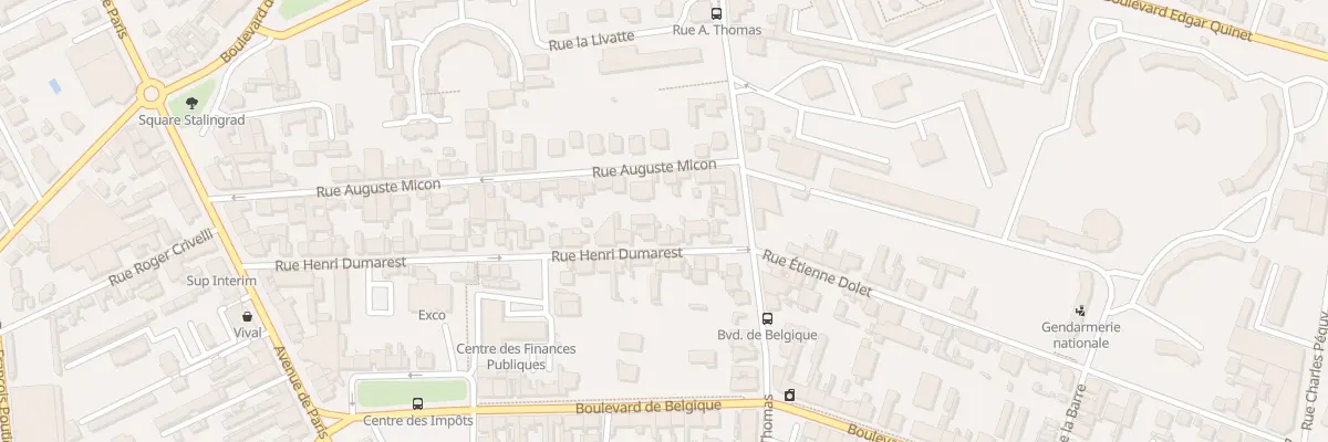 Plan du 8 Rue Henri Dumarest à Roanne
