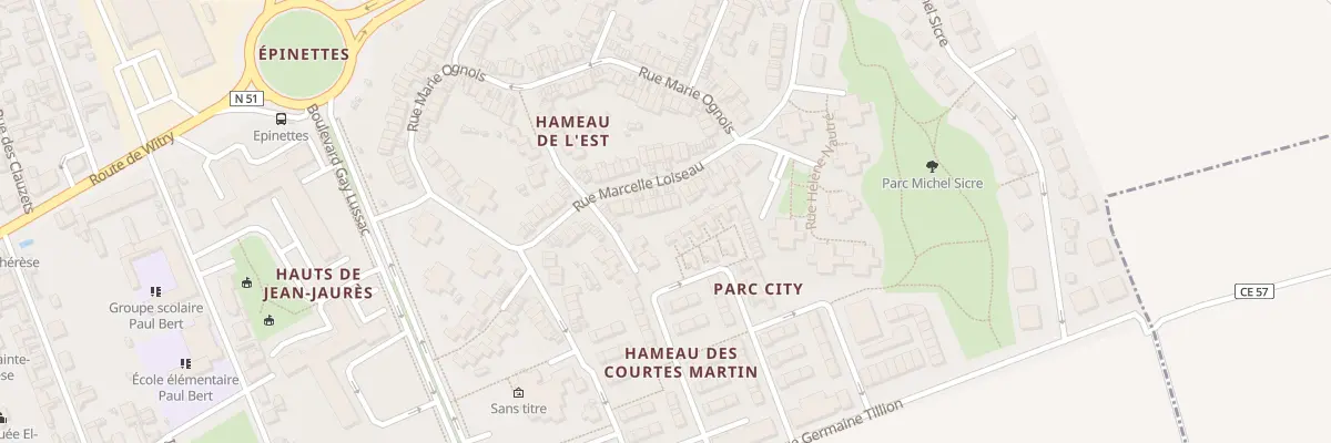 Plan du 26 Rue Marcelle Loiseau à Reims