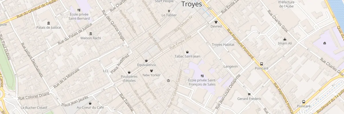 Plan du 89 Rue Emile Zola à Troyes