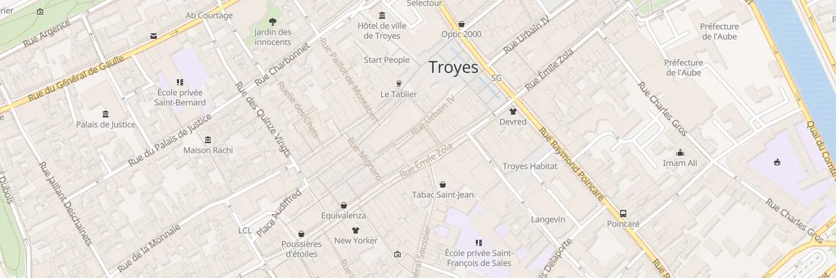 Plan du 76 Rue Emile Zola à Troyes