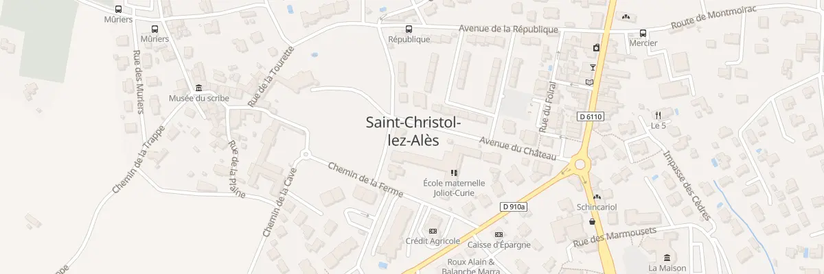 Plan du 203 Av du Château à Saint-Christol-lez-Alès