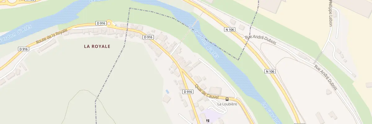 Plan du 700 Rte de la Royale à Alès