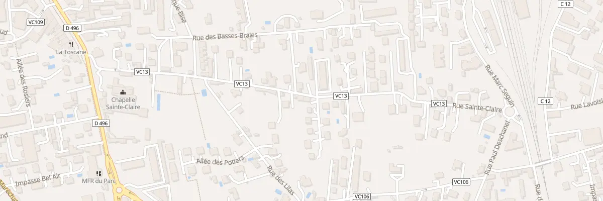 Plan du 18 Rue Sainte-Claire à Montbrison