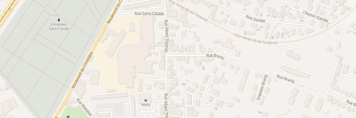 Plan du 85 Rue Branly à Roanne