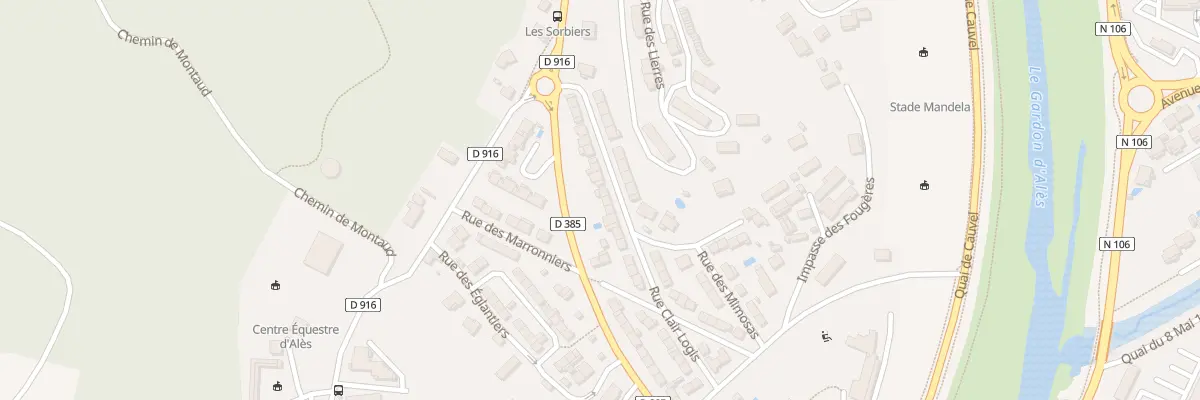 Plan du 6 Rue des Violettes à Alès