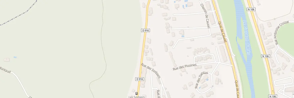 Plan du 208 Rte de la Royale à Alès