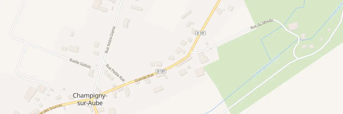 Plan du 15 Rue Grande Rue à Champigny-sur-Aube