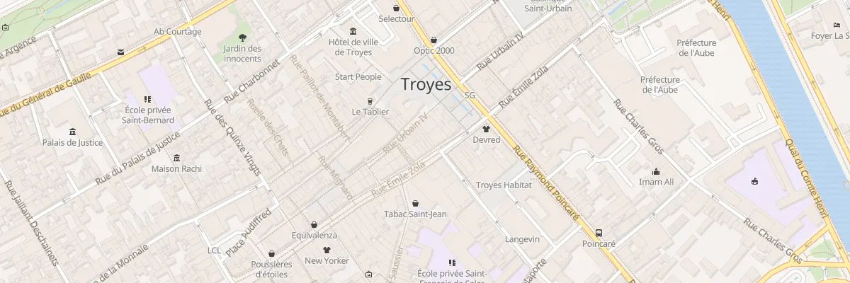 Plan du 62 Rue Emile Zola à Troyes