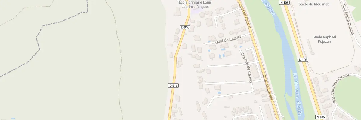 Plan du 344 Rte de la Royale à Alès