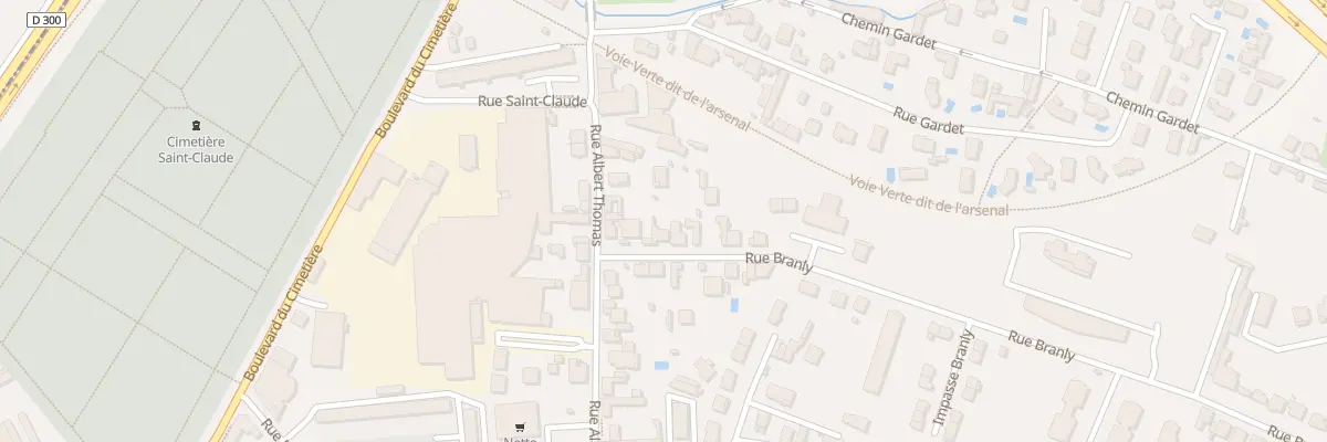 Plan du 84 Rue Branly à Roanne