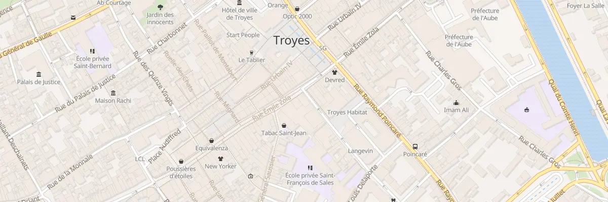 Plan du 65 Rue Emile Zola à Troyes