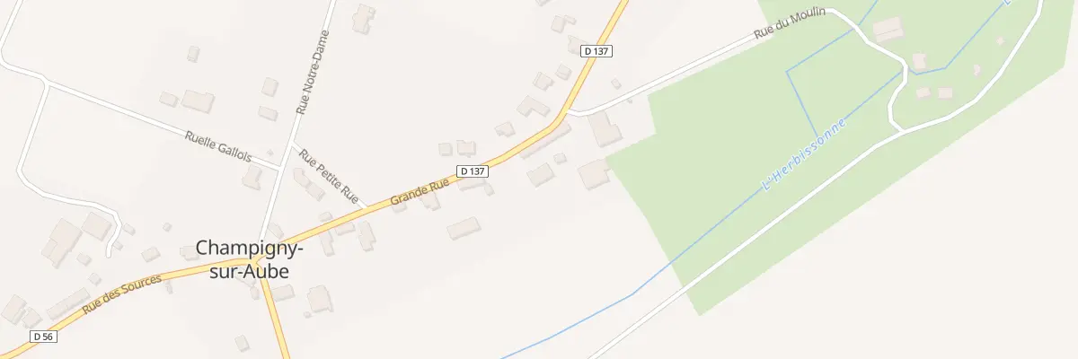 Plan du 18 Rue Grande Rue à Champigny-sur-Aube