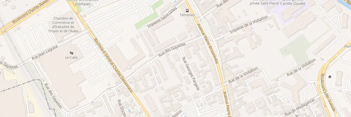 Plan du 2 Rue Georges Pargeas à Troyes