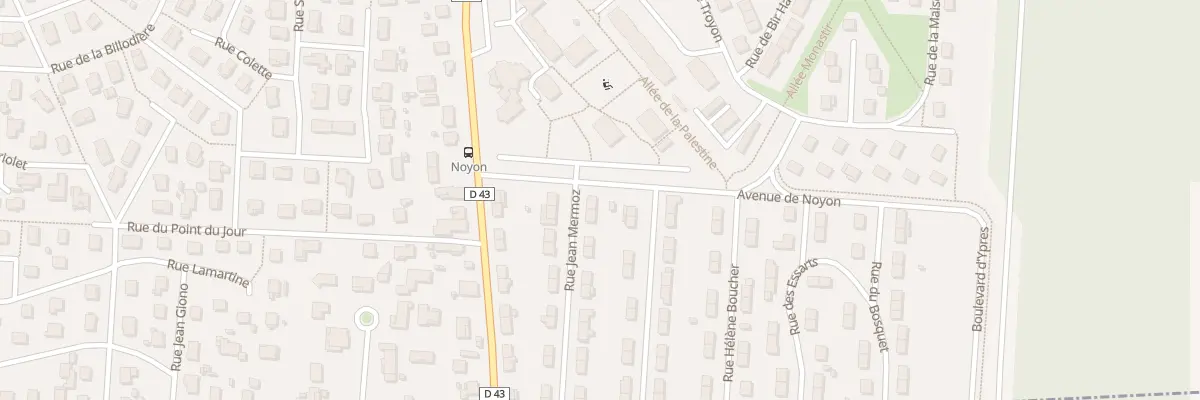 Plan du 24 Rue Jean Mermoz à Roanne