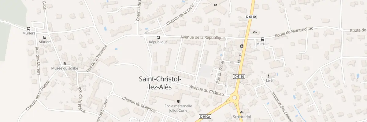 Plan du 110 Rue Paul Langevin à Saint-Christol-lez-Alès
