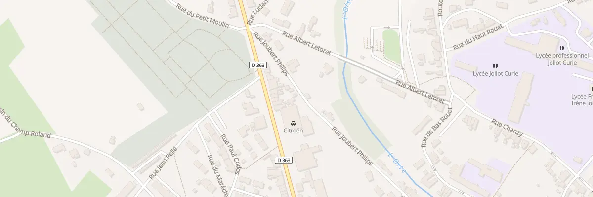 Plan du 95 Rue Joubert Philips à Hirson