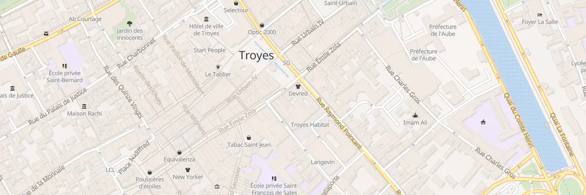 Plan du 51 Rue Emile Zola à Troyes