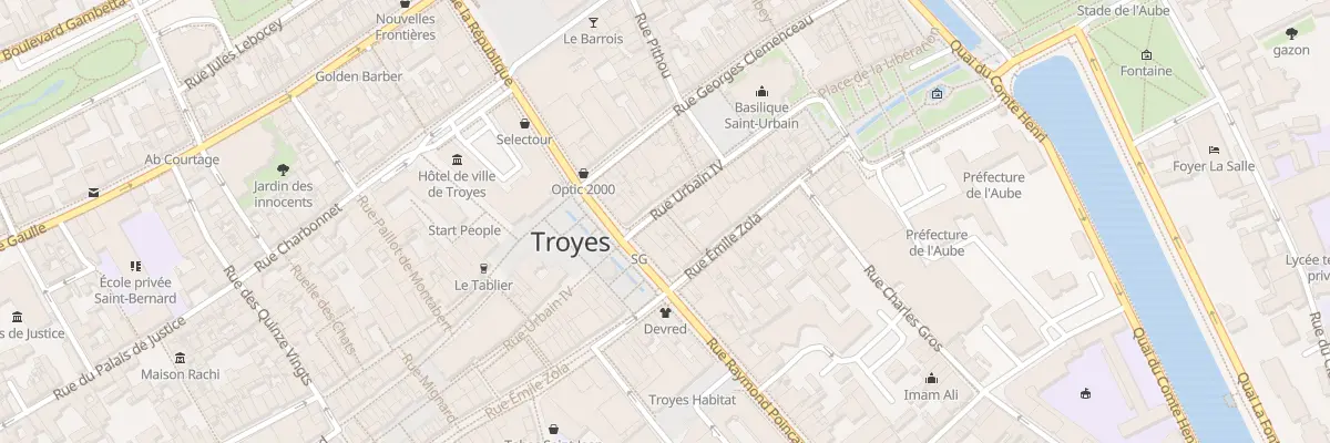 Plan du 38 Rue Emile Zola à Troyes