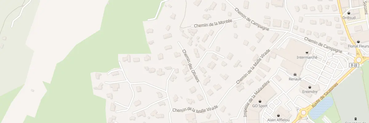 Plan du 261 Che des Oliviers à Sommières