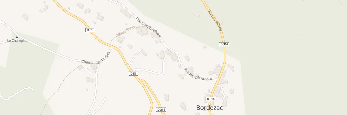 Plan du 5035A Bordezac à Bordezac