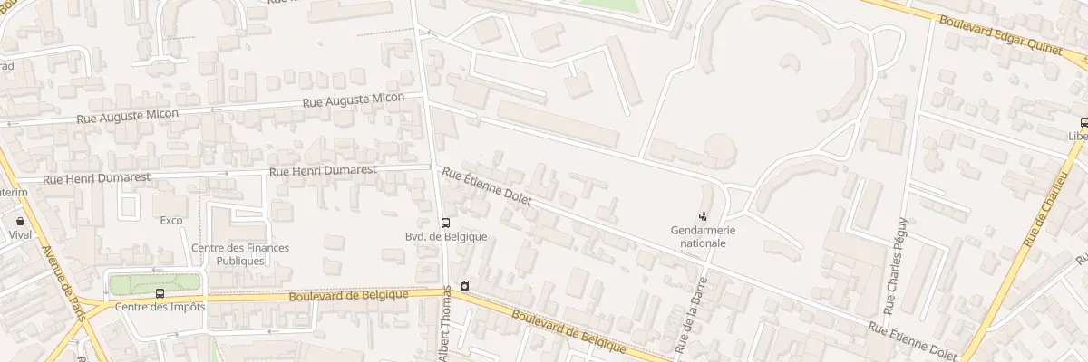 Plan du 11 Rue Etienne Dolet à Roanne