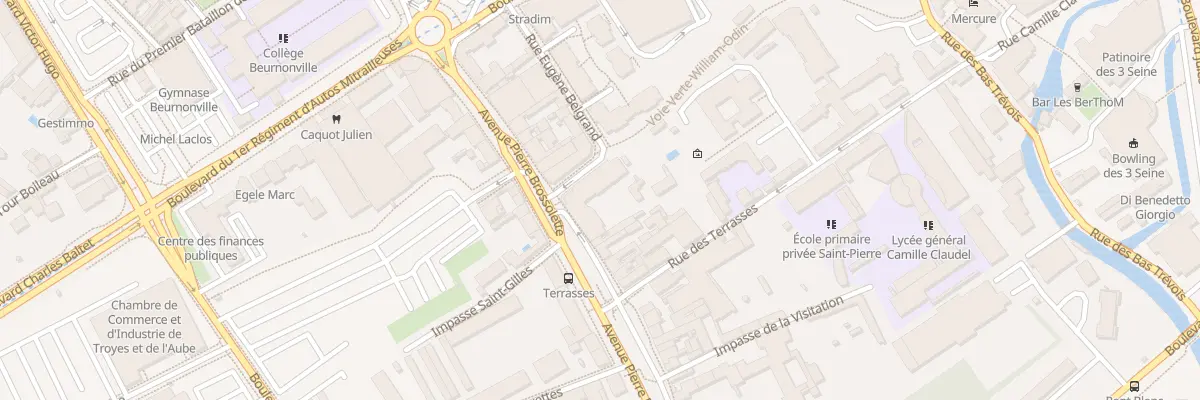 Plan du 27 Rue Andre Beury à Troyes