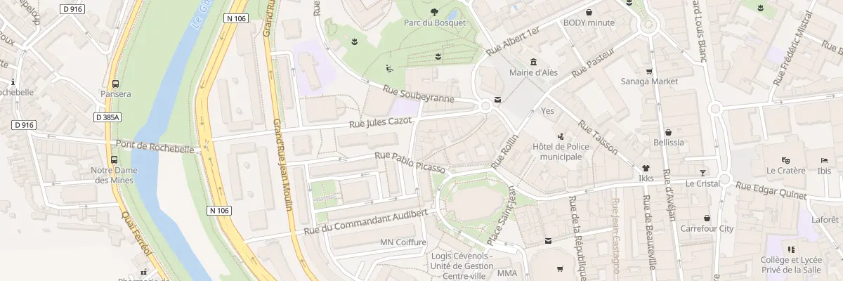 Plan du 5 Rue Raymond Pellet à Alès