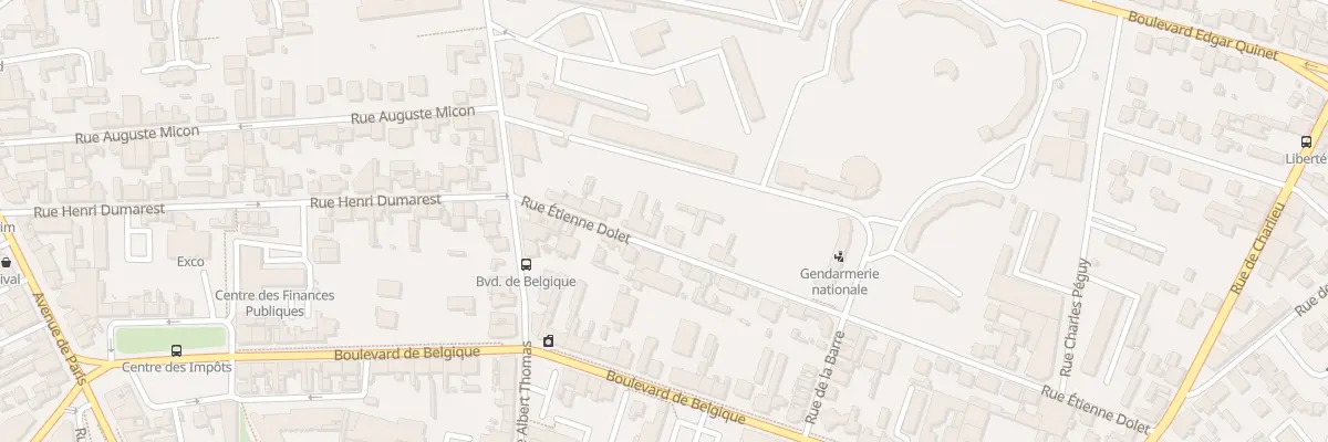 Plan du 13 Rue Etienne Dolet à Roanne